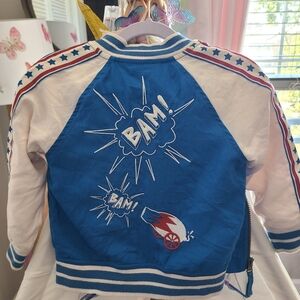 Osh Kosh embroidered silky bomber jacket size 3T
